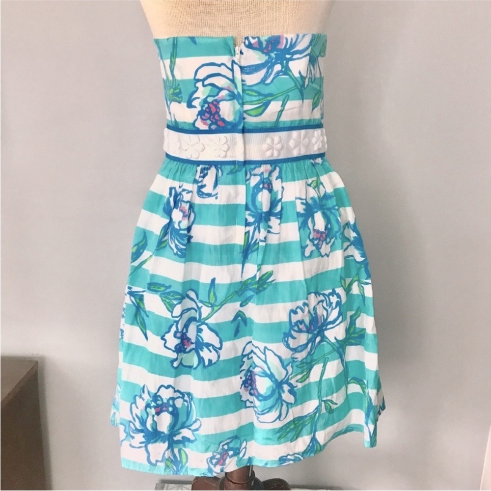 Lilly Pulitzer Langley Dress Shorely Blue Tossing Line - Picture 2 of 6